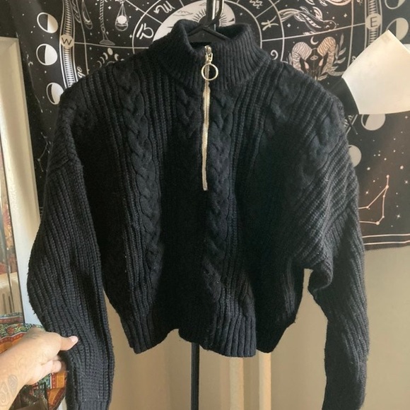 HALF ZIP NECK SWEATER - Picture 1 of 3